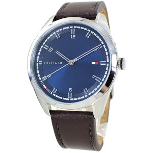トミーヒルフィガー 腕時計 手表 メンズ 革ベルト 男性 ギフト 誕生日プレゼント 入学祝い 退職祝い 結婚記念日 プレゼント おしゃれ ブランド 日常使い 時計 青 文字盤 ブラウン クリスマス