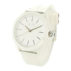 アルマーニ エクスチェンジ 腕時計 メンズ レディース ユニセックス 白 ホワイト＆クリア 透明ベルト とけい AX2630時計 誕生日 ギフト 内祝い 母の日 お祝い