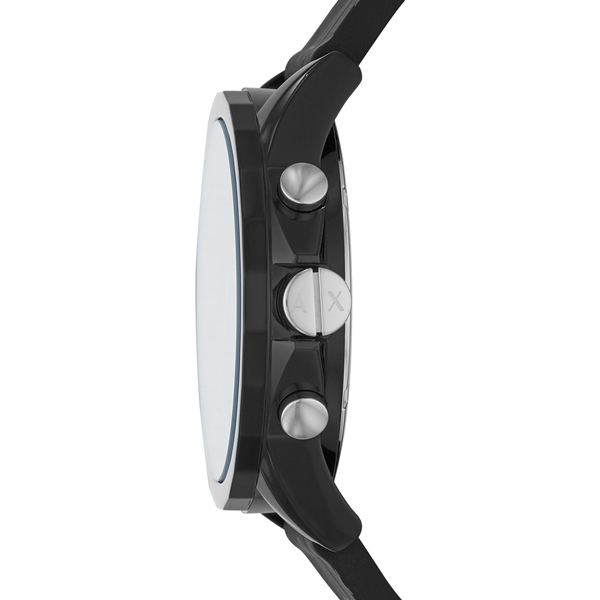 アルマーニ・エクスチェンジ 時計 メンズ 腕時計 OUTER BANKS クロノグラフ ブルー×ブラック シリコンラバー AX1342 ビジネス 男性  時計 誕生日 お祝い ギフト クリスマス プレゼント | ペアウォッチ 腕時計 ノップル