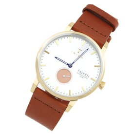 トリワ 時計 メンズ レディース ユニセックス 腕時計 ファルケン スモセコ ホワイト ブラウンレザー FAST113-CL010213 誕生日 ギフト 内祝い 父の日 お祝い