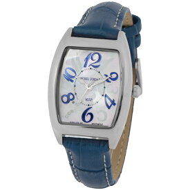 ミッシェルジョルダン 時計 レディース 腕時計 ソーラー トノー型ダイヤモンド シルバー×ネイビー 牛革 レザー 大人上品 SL-2000-5 時計 誕生日 ギフト 内祝い 父の日 お祝い
