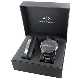 アルマーニ・エクスチェンジ 時計 メンズ 腕時計 ブラック ステンレス ブレスレットセット AX7101 ビジネス 男性 時計 誕生日 ギフト 内祝い 父の日 お祝い