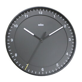 BRAUN ブラウン 壁掛け 掛け時計 アナログ ウォールクロック ブラック 丸型 静音設計 BC17B【並行輸入品：日本語説明書なし】 インテリア 雑貨 ビジネス 時計 誕生日 ギフト 記念日 クリスマスプレゼント ランキング お祝い