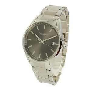 訳あり BOX無し 収納ケース付き 1本用 カルバンクライン 時計 メンズ 腕時計 手表 FORMALITY フォーマリティ 43mm シルバーケース ダークグレー文字盤 シルバー ステンレス K4M21143 ビジネス 男性