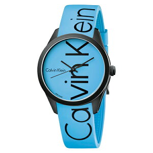 カルバンクライン 時計 メンズ レディース ユニセックス 腕時計 COLOR カラー 40mm ブラックケース スカイブルー ラバー K5E51TVN ビジネス 男女 ブランド 時計 誕生日 お祝い プレゼント ギフト