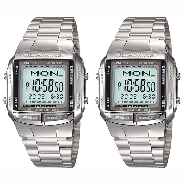 CASIO カシオ ペア ウォッチ デジタル 腕時計 メンズ レディース ユニセックス 同じサイズ 2本セット シルバー メタルバンド ブレスレット  クリスマス プレゼント | ペアウォッチ 腕時計 ノップル