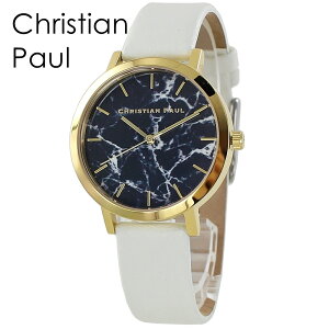 腕時計 レディース クリスチャンポール 白 ホワイト おしゃれ 時計 レザーバンド かわいい 女性 プレゼント 友達 母親 ギフト クリスマスプレゼント ランキング お祝い