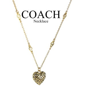 コーチ ハート ネックレス レディース 母の日 おしゃれ アクセサリー ブランド 20代 30代 シンプル 40代 ゴールド チェーンネックレス ペンダント 女性 妻 彼女 誕生日プレゼント 結婚式 結婚