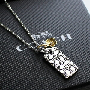 コーチ ネックレス レディース ブランド Cロゴ プレート シルバー チェーンネックレス 大人 かわいい おしゃれ シンプル 誕生日プレゼント 女性 結婚式 結婚記念日 プレゼント お祝い ギフト