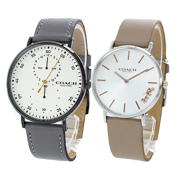 楽天市場 シンプルなペアウォッチ オシャレ ブランド プレゼント 腕時計 コーチ メンズ レディース チャールズ ペリー グレー ブラウン ブラウンベージュ レザー 時計 アクセサリー 大人 カジュアルギフト 合格 入学 卒業 社会人 記念日 バレンタイン チョコ以外 23
