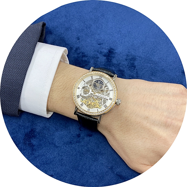 楽天市場】自動巻き 機械式 スケルトン メンズ ブランド 腕時計