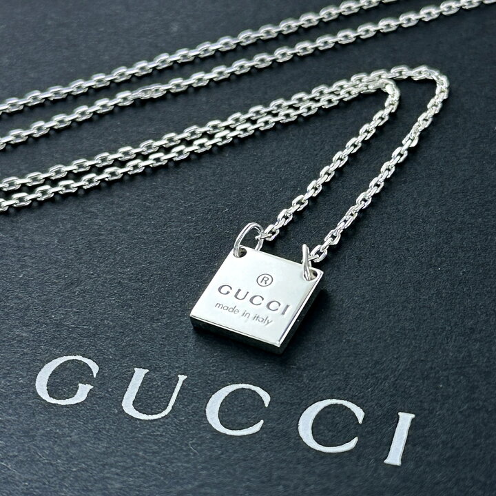 楽天市場】GUCCI グッチ ネックレス レディース シルバー925 スクエア 