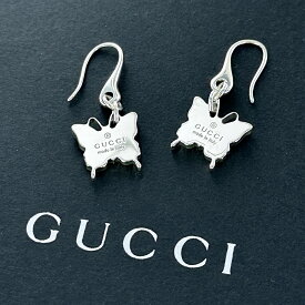 GUCCI グッチ ピアス フック 蝶 レディース バタフライ シルバー925 両耳ピアス シンプル おしゃれ 結婚式 結婚記念日 プレゼント 妻 彼女 誕生日プレゼント 女性 母 お祝い ギフト チェーンネックレス ジュエリー 卒業 入学 お祝い