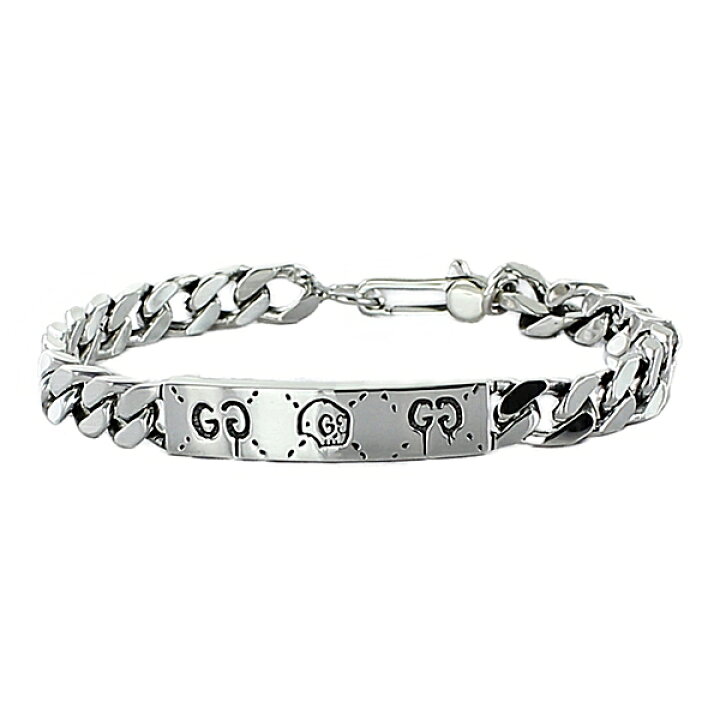 楽天市場 グッチ Gucci J8400 0701 17cm Gost グッチゴースト シルバー チェーン ブレスレット アクセサリー 記念日 母の日 父の日 22 ペアウォッチ 腕時計 ノップル