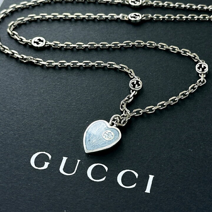楽天市場】GUCCI グッチ ネックレス ハート GG レディース シルバー925 