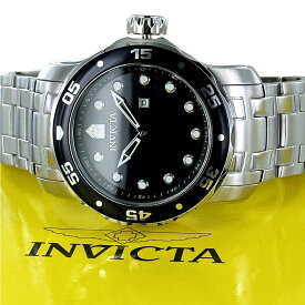 インビクタ 腕時計 メンズ 防水 invicta プロダイバー 黒文字盤 大きい文字盤 インヴィクタ おしゃれ ブランド 男性 プレゼント 時計 ステンレス ビジネス 仕事 入社祝い 退職祝い 父親 夫 彼氏 誕生日 記念日 ギフト 内祝い 母の日 お祝い