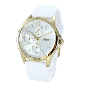 LACOSTE ラコステ 時計 メンズ レディース ボーイズサイズ 腕時計 デイデイト 40ミリ ゴールド ホワイト ラバー 2001111プレゼント 誕生日 ギフト 内祝い 母の日 お祝い