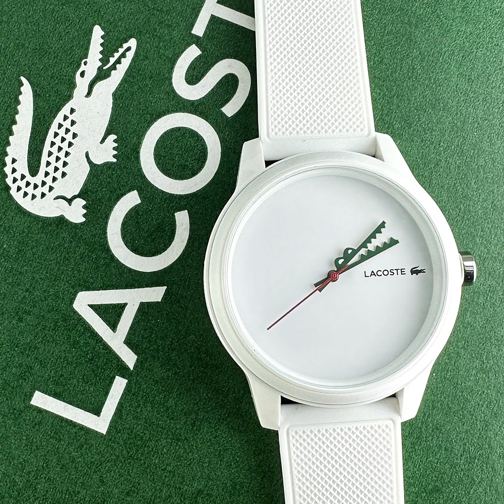 男女兼用 男性 女性 プレゼント 20代 30代 ラコステ 腕時計 メンズ レディース オシャレ ブランド ギフト LACOSTE 時計 ホワイト  白い時計 シリコンベルト 記念日 卒業 入学 お祝い | ペアウォッチ 腕時計 ノップル