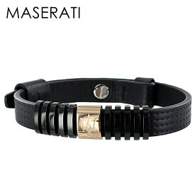 Maserati マセラティ マセラッティ メンズ ブレスレット 男性 おしゃれ シャツ スーツ 紳士服 ビジネス 誕生日 プレゼント 高級 イタリア ブランド シルバー ブラック ステンレス レザー 内祝い 父の日 お祝い