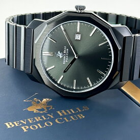 正規品 ビバリーヒルズ ポロクラブ 腕時計 メンズ ステンレス 時計 シンプル 仕事用 ブラック 男性 誕生日プレゼント 夫 父 記念日 ギフト メンズ腕時計 内祝い 父の日 お祝い