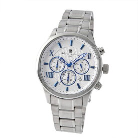 国内正規品 サルバトーレマーラ 時計 メンズ 腕時計 クロノグラフ ホワイト文字盤 シルバー SM15102-SSWHBL ビジネス 男性 時計 誕生日 ギフト 内祝い 母の日 お祝い