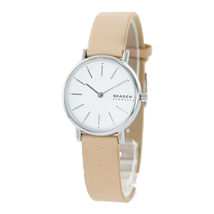 楽天市場 アウトレット品の為 お値引き 値下げ 彼女へのプレゼント 女性 かわいい おくりもの スカーゲン 腕時計 レディース シンプル 白 ホワイト文字盤 ベージュ レザー 就職 新社会人 歳のお祝い 大学生 合格 入学 卒業 社会人 バレンタイン チョコ以外 22