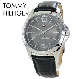 TOMMY HILFIGER トミーヒルフィガー 腕時計 メンズ 男性 かっこいい 見やすい 父 おしゃれ ブランド 感謝 誕生日 男友達 ギフト 贈り物 レザーベルト ウォッチ ブラック プレゼントに最適 内祝い 父の日 お祝い