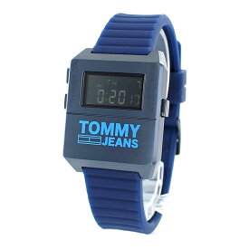 トミーヒルフィガー 時計 メンズ レディース ユニセックス 男女兼用 腕時計 Jeans ジーンズ デジタル スクエアケース ブルー ネイビー シリコンラバー 1791677時計 誕生日 ギフト 内祝い 父の日 お祝い