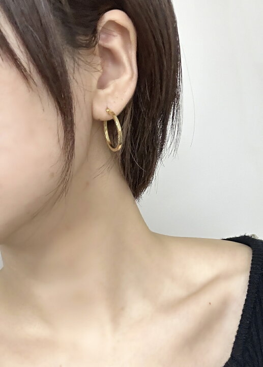 楽天市場】ウノアエレ 18金 ピアス K18 18K レディース フープピアス 