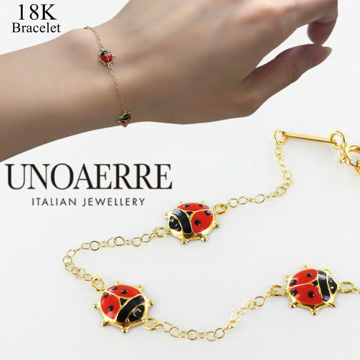 楽天市場】UNOAERRE ウノアエレ ブレスレット K18 レディース イエロー 