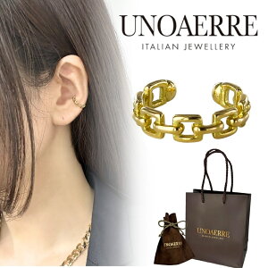 正規品 ウノアエレ ショッパー付き 18金 イヤーカフ イヤカフ レディース イタリア製 K18 18K イエロー ゴールド 金 プレゼント 贈り物 女性 親友 彼女 母 妻 誕生日 プレゼント 婚約 結婚記念日