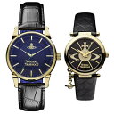 ヴィヴィアン ウエストウッド 時計 ペアウォッチ フィンズバリー オーブチャーム レザー VV065NVBKVV006BKGD ペアセッ…