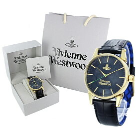 【ヴィヴィアン 時計 ショッパー付き】ヴィヴィアン ウエストウッド 時計 メンズ 腕時計 フィンズバリー ネイビーブルー ブラックレザー VV065NVBK ビジネス 男性 誕生日 ギフト 卒業 入学 お祝い