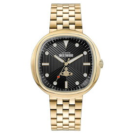 ヴィヴィアン ウエストウッド 時計 メンズ 腕時計 43mm ブラック ゴールド ステンレス VV177GDBK 卒業 入学 お祝い