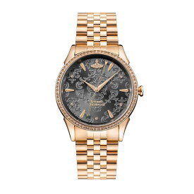 ヴィヴィアン ウエストウッド 時計 レディース ボーイズサイズ 腕時計 ガンメタル ピンクゴールド ステンレス クリスタル VV208RSRS 時計 誕生日 ギフト 内祝い 父の日 お祝い