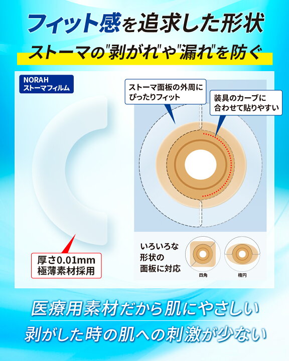 楽天市場】漏れない 臭わない かぶれにくい ストーマフィルム 蓄尿袋 