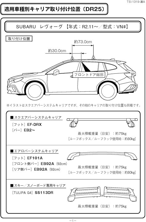 楽天市場】Terzo テルッツォ by PIAA ベースキャリア 車種別取付ベース 
