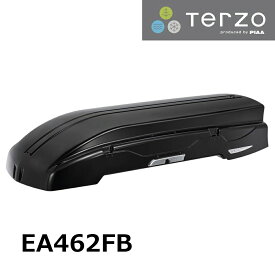 Terzo テルッツォ (by PIAA) ルーフボックス 416L-496L 【Granforma (グランフォーマ) FLEXラージ】 ブラック 両開きFLEX 小型スマートクランプで簡単取付 固定用ベルト標準装備 セーフティロック付 EA462FB