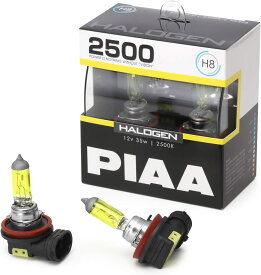 PIAA ヘッドライト・フォグランプ用 ハロゲン 2500K 車検対応 H8 2個入 HS508 ピア