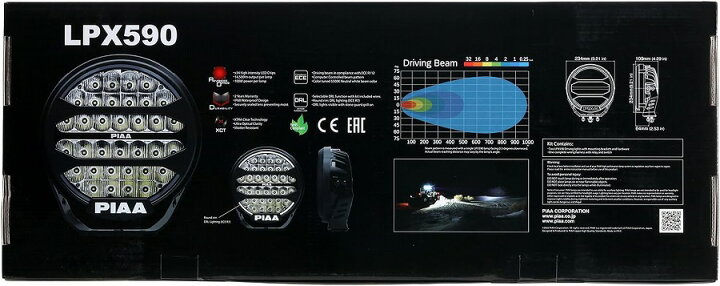 楽天市場】PIAA 後付けランプ LED 5500K 【LPX590シリーズ】 12V 100W 