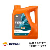 レプソル 2輪用 モーターオイル RACING レーシング4T 5W-40 全合成 4L SN MA2 REPSOL バイク オイル 007476