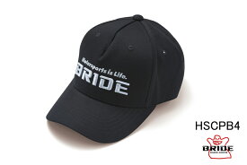 BRIDE ブリッド ロゴマーク付き クラブマンズ オリジナル キャップ ブラック HSCPB4 | 帽子 メンズ edirb ロゴ かっこいい モータースポーツ 日焼け防止