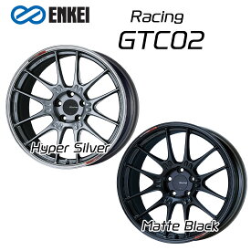 エンケイ ホイール レーシング GTC02 18インチ 8.0J ENKEI Racing マット ブラック ハイパー シルバー 車 かっこいい