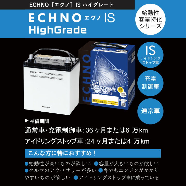 楽天市場】古河バッテリー ECHNO IS High Grade M-44/B20L 品番：IH-M 