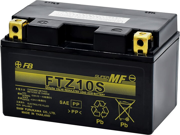 楽天市場】FTZ10S 古河電池 2輪用バッテリー Unleashシリーズ 液入り 