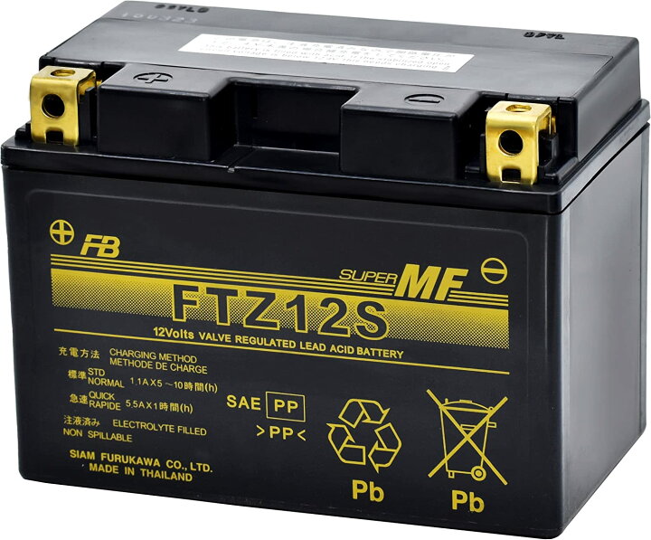 楽天市場】FTZ12S 古河電池 2輪用バッテリー Unleashシリーズ 液入り 
