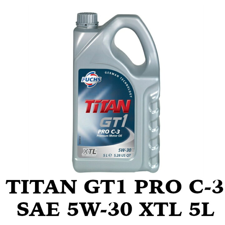 楽天市場】TITAN GT1 PRO C-3 SAE 5W-30 XTL 5L FUCHS フックス オイル 