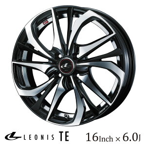 WEDS ウェッズ レオニス TE 16インチ 6J カラー:PBMC パールブラック ミラーカット LEONIS TE ホイール かっこいい ドレスアップ TPMS対応 ティーイー