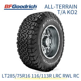 【4/20限定★最大100%PB！】【正規輸入品】BFGoodrich オールテレーン LT285/75R16 116/113R LRC RWL RC BFグッドリッチ ALL-TERRAIN T/A KO2 702110 16インチ 単品 タイヤ ライトトラック規格 オンロード＆オフロード ホワイトレター オールラウンド ドレスアップ 865383