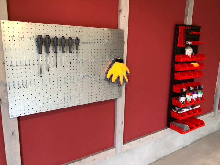 楽天市場】壁掛け工具・パーツ収納ケースセット 43ピース 工具箱 ネジ 